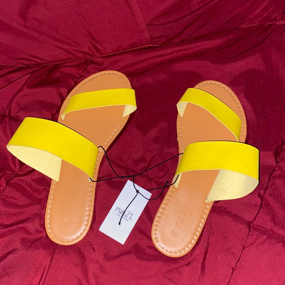 2 strapped Yellow sandals